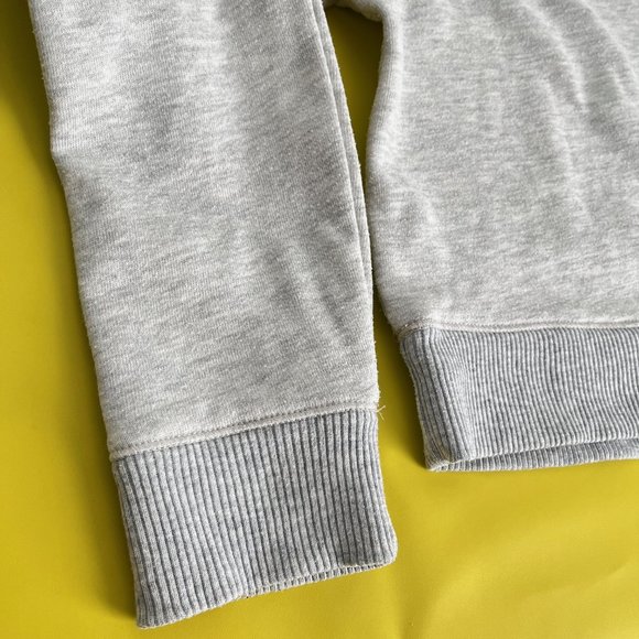 Express Cropped Sweater with Sequin and Lace Owl, Heather Gray/Cream, Size XS - Picture 11 of 14